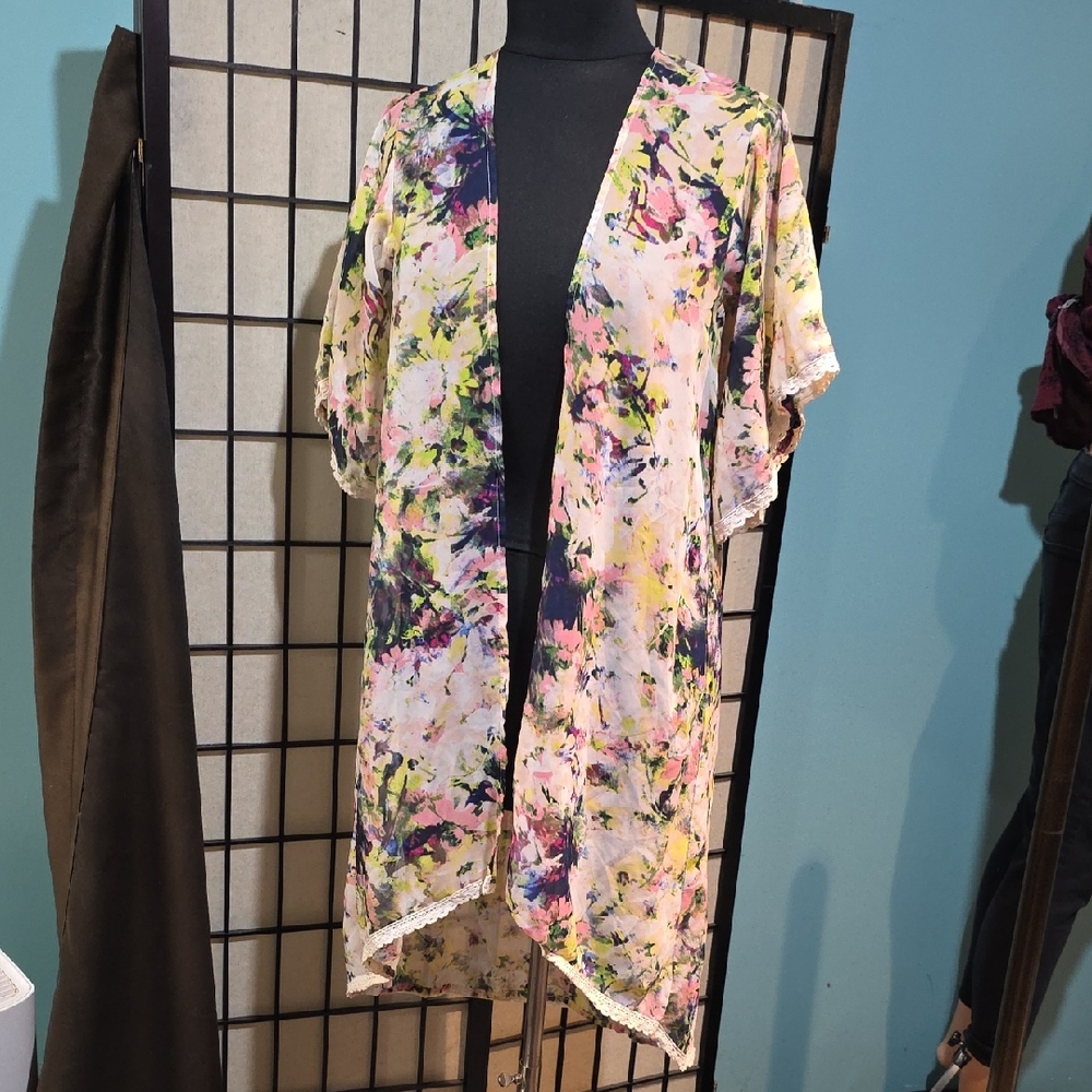 Chic Happens Multicolor Open Cardigan